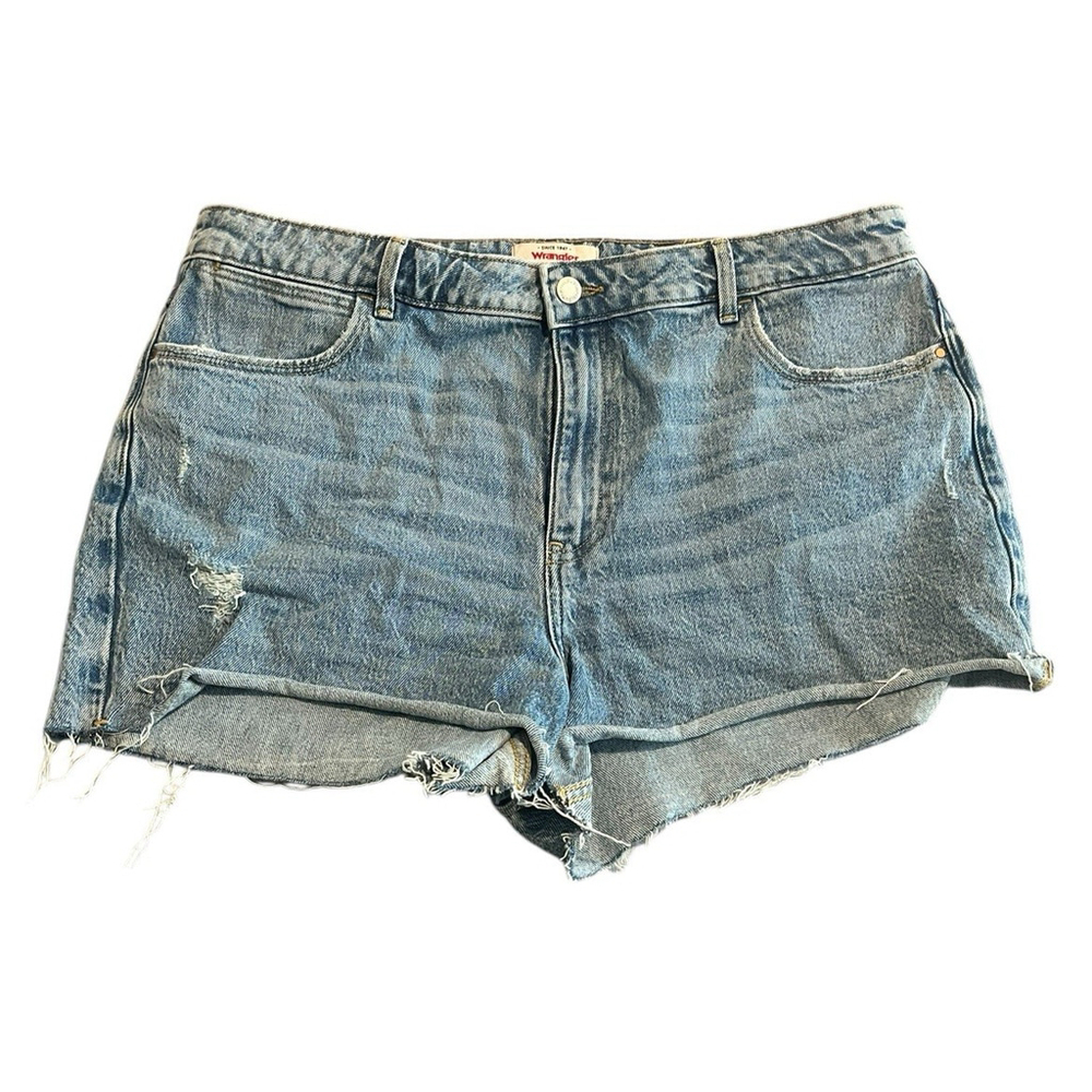 Wrangler Denim Shorts Womens 14/32 High-Rise Vintage 3” Cutoff Jean Shorts NEW - Picture 1 of 10